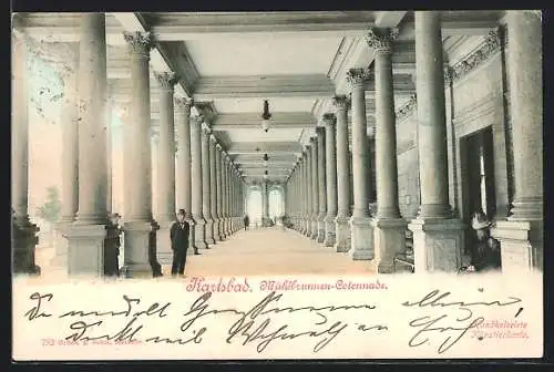 AK Karlsbad, An der Mühlbrunnen-Colonnade