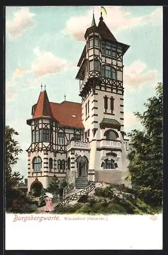 AK Warnsdorf / Varnsdorf, Gasthaus Burgbergwarte