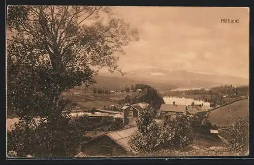 AK Halland, Ortsansicht gegen die Berge