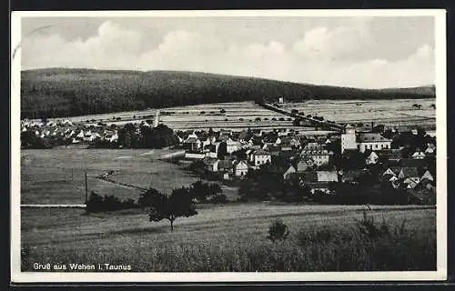 AK Wehen i. Taunus, Ortsansicht aus der Vogelschau