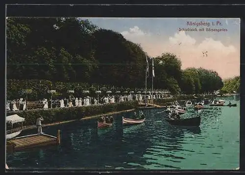 AK Königsberg, Schlossteich mit Börsengarten