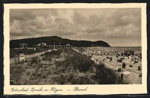 AK Baabe /Rügen, Strandpartie mit Promenade