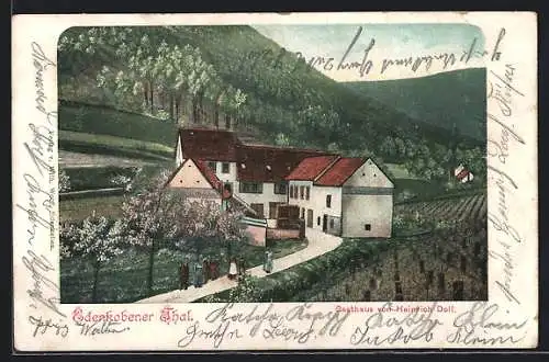 AK Edenkoben, Edenkobener Thal, Gasthaus Heinrich Doll mit Umgebung aus der Vogelschau