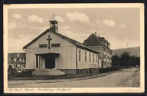 AK Stuttgart, Hl. Geist. Kirche Raitelsberg