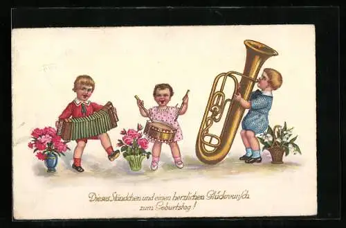 AK Kinder beim Musizieren mit Tuba