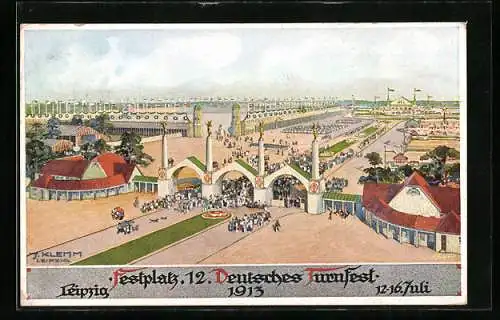 AK Leipzig, Festplatz, 12. Deutsches Turnfest 1913