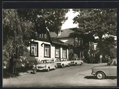 AK Karl-Marx-Stadt, Konsum-Gasthaus Heideschänke, Eubaer Strasse 103, Seitenansicht