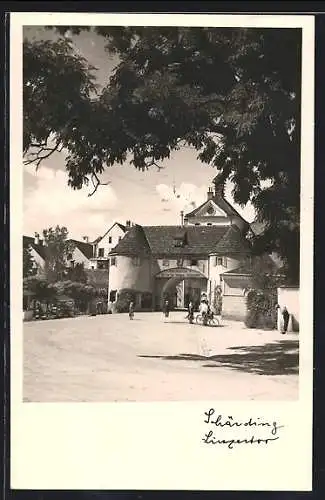 AK Schärding am Inn, Jos. Heindl`s Buch-, Kunst-, Papier- Schreibwaren & Musikhandlung