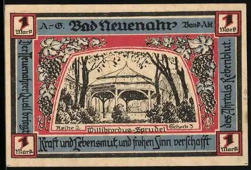 Notgeld Bad Neuenahr 1922, 1 Mark, Willibrordus-Sprudel