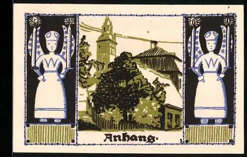 Notgeld Schneeberg 1921, 50 Pfennig, Wappen und Anhang