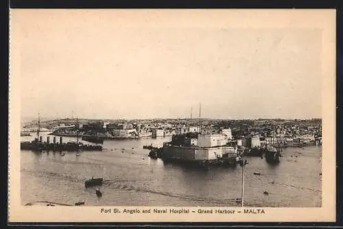 AK Malta, Grand Harbour, Fort St. Angelo and Naval Hospital