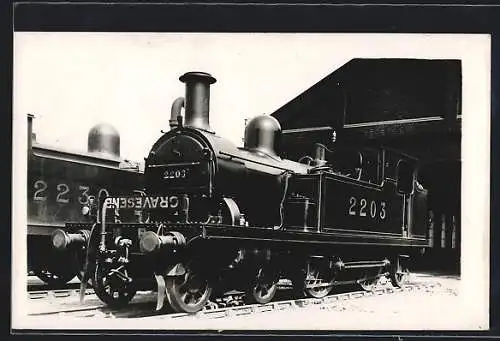 AK Dampflokomotive No. 2203, englische Eisenbahn