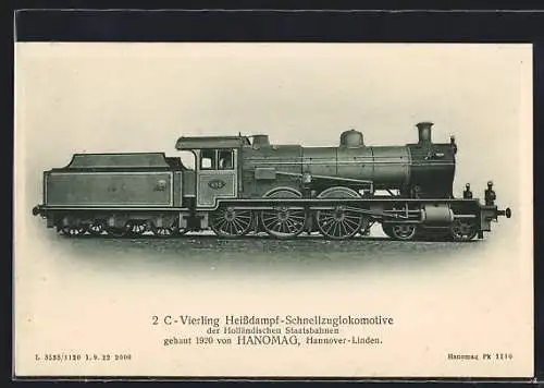 AK Heissdampf-Schnellzuglokomotive mit Ventilsteuerung der Oldenburgischen Staatsbahnen, HANOMAG