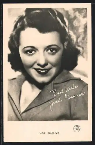 AK Schauspielerin Janet Gaynor mit Haarband