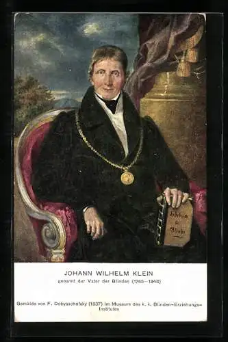 AK Johann Wilhelm Klein, gennant der Vater der Blinden