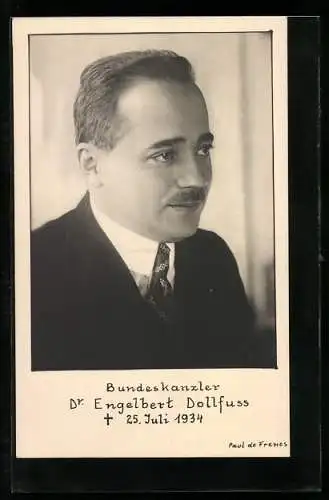 Foto-AK Bundeskanzler Dr. Dollfuss