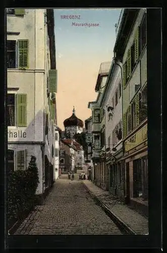 AK Bregenz, Strassenpartie in der Maurachgasse