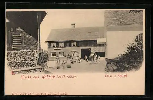 AK Dornbirn, Kehleck, Gasthaus Krone