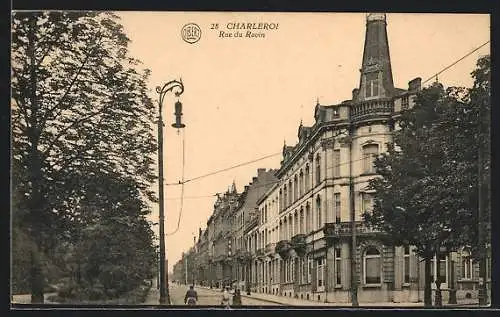 AK Charleroi, Rue du Ravin, Strassenpartie