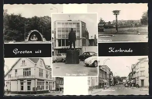 AK Kerkrade, Tunnel, Hertenpark, Postkantoor, Hoofdstraat