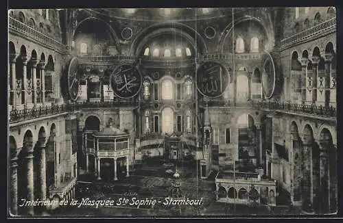 AK Stamboul, Intérieur de la Mosquée Ste. Sophie