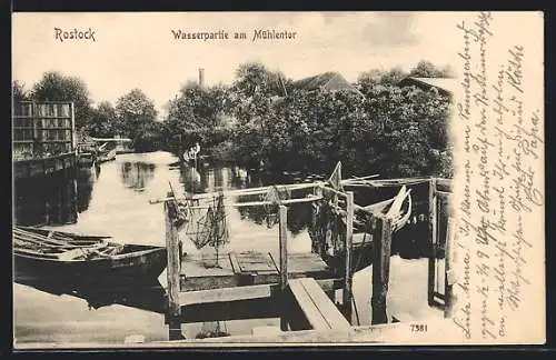 AK Rostock, Wasserpartie am Mühlentor