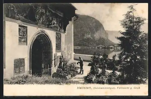 AK Hallstatt, Fernsicht g. Grub