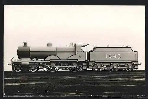 AK Dampflokomotive No. 1045, englische Eisenbahn