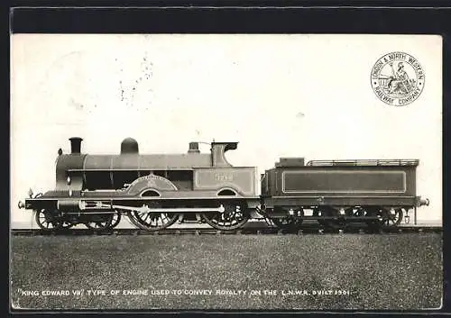 AK englische Eisenbahn King Edward VII. Nr. 1942 der Gesellschaft L.N.W.R.