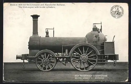 AK Old Passenger Locomotive, Liverpool and Manchester Railway