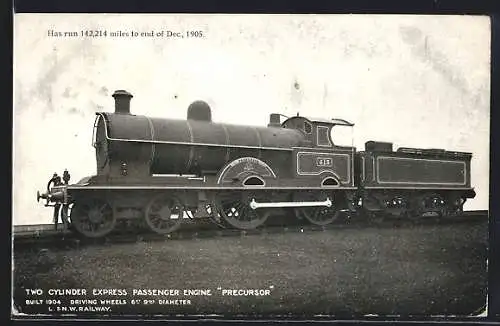 AK Four Coupled Express Passenger Engine Precursor, London & North Western Railway, englische Eisenbahn