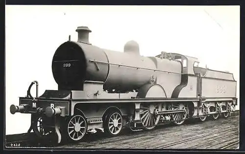 AK Dampflokomotive No. 999, englische Eisenbahn