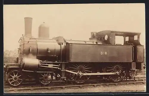 AK Dampflokomotive No. 318, englische Eisenbahn