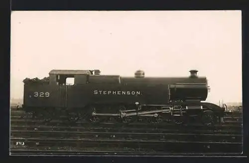 AK Dampflokomotive No. 329 Stephenson, englische Eisenbahn