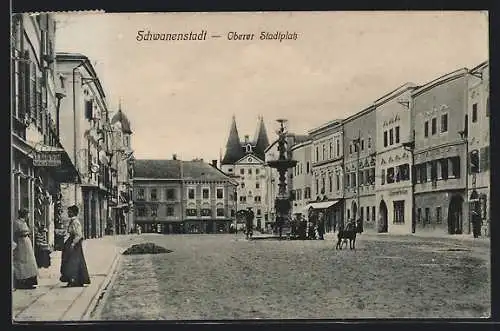 AK Schwanenstadt, oberer Stadtplatz