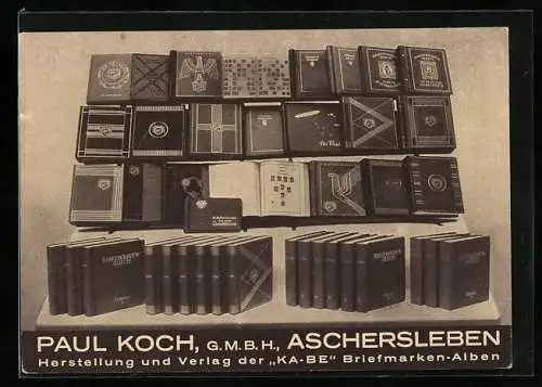 AK Aschersleben, Briefmarkenausstellung 1939, Paul Koch GmbH, Herstellung und Verlag von der KA-BE Briefmarken-Alben