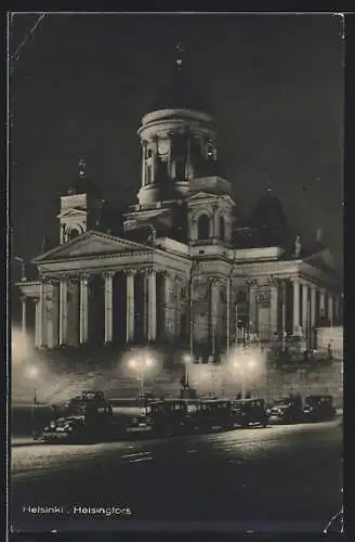 AK Helsinki, Der Dom bei Nacht