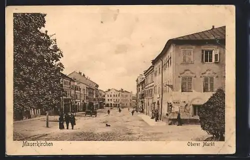 AK Mauerkirchen, Blick auf den Oberen Markt