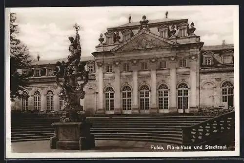 AK Fulda, Flora-Vase und Stadtsaal