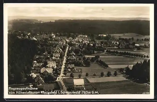 AK Königsfeld i. Schwarzwald, Panorama vom Flugzeug aus