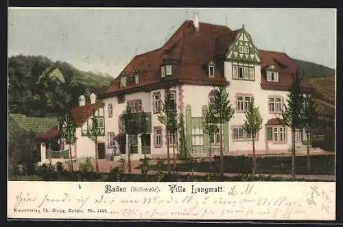 AK Baden, Hotel Villa Langmatt