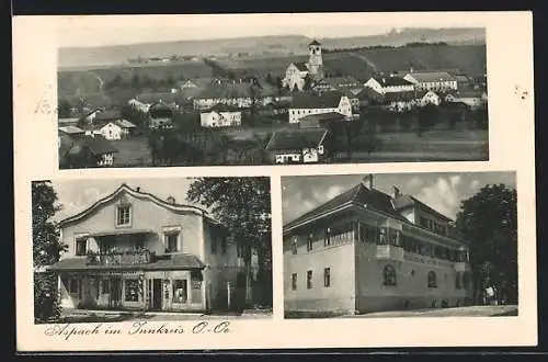 AK Aspach im Innkreis, Brauerei und Gasthof Hans Hofmann, Geschäft von Fritz Baumgartner