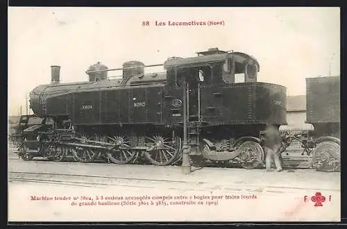 AK französische Eisenbahn, Machine tender No. 3804, pour trains lourds de grande banlieue