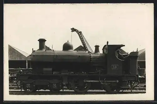 AK Dampflokomotive No. 13, englische Eisenbahn