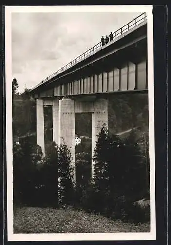 Foto-AK Mangfallbrücke der Reichsautobahn, München-Salzburg-Wien
