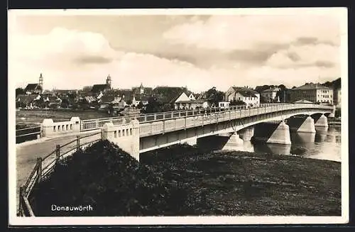 AK Donauwörth, Ansicht der Brücke