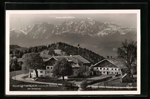 AK Salzburg, Alpenhotel Zistelalm am Gaisberg