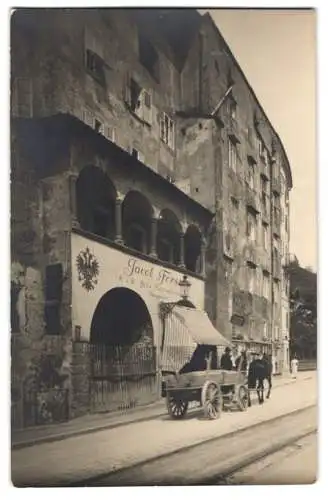 Fotografie unbekannter Fotograf, Ansicht Salzburg, Atelier von Dekorationsmaler Jacob Forst, Steingasse 18