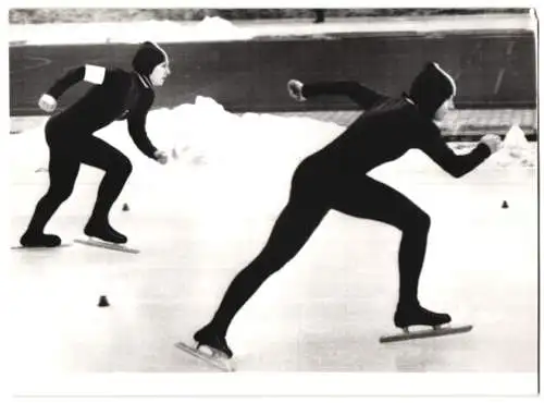 Fotografie Olympia-Siegerin Monika Holzner-Pflug beim Meisterschaftslauf in Berlin 1975