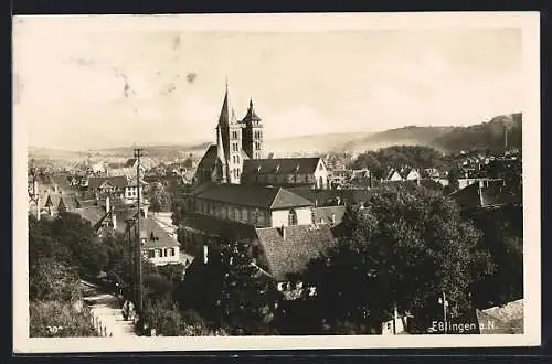 AK Esslingen a. N., Ortsansicht mit der Kirche